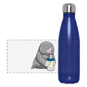 Mole Lait de biberon - Gourde isotherme panoramique 500 ml - bleu foncé  - Devant