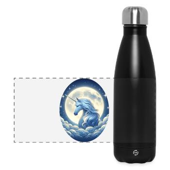 Fantaisie Licorne Chevaux Fans Licorne Amoureux - Gourde isotherme panoramique 500 ml - noir - Devant