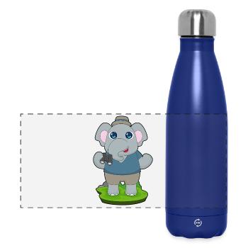 Jumelles éléphant - Gourde isotherme panoramique 500 ml - bleu foncé  - Devant