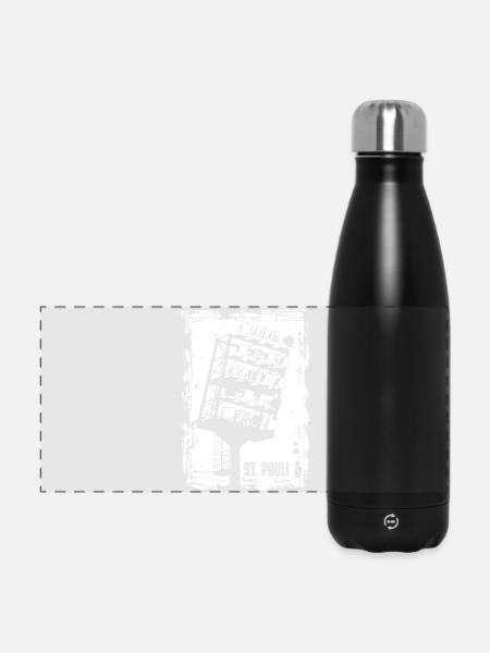 St Pauli Millerntor Stadionlichter - Panorama Isolierflasche 500 ml - Schwarz