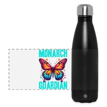 Monarque Papillon Gardien - Gourde isotherme panoramique 500 ml - noir - Devant