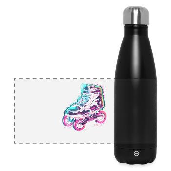 Roller Skates Steampunk - Panoramic Thermal Bottle 500 ml - black - Front