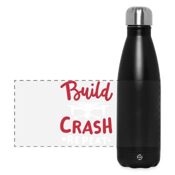 Drohnenpilot Quadrocopter FPV - Panorama Isolierflasche 500 ml - Schwarz - Vorne