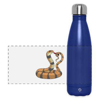 Rouge à lèvres serpent - Gourde isotherme panoramique 500 ml - bleu foncé  - Devant
