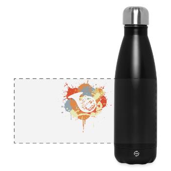 Horn Zeichnung - Panorama Isolierflasche 500 ml - Schwarz - Vorne