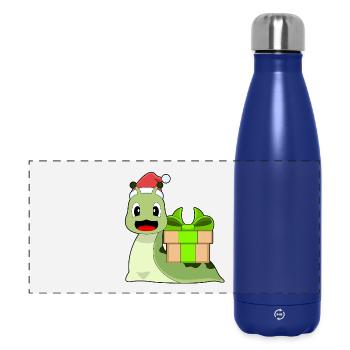 Snail Christmas Package - Panoramic Thermal Bottle 500 ml - dark blue  - Front