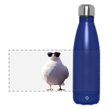 Taube Weiß Stadttaube Ringeltaube Weiße Tauben - Panorama Isolierflasche 500 ml - Dunkelblau  - Vorne