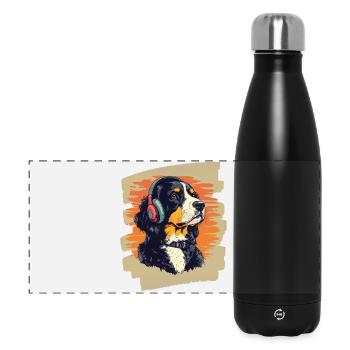 Entlebucher Sennenhund - Panorama Isolierflasche 500 ml - Schwarz - Vorne