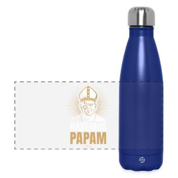 Habemus Papam 2025 Portrait du pape Élection du pape Vatican - Gourde isotherme panoramique 500 ml - bleu foncé  - Devant