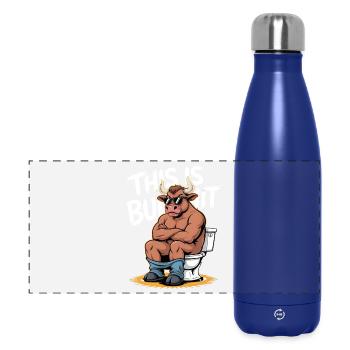 This Is Bullshit Toilet Edition - Panoramic Thermal Bottle 500 ml - dark blue  - Front
