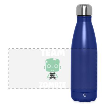 Zombie Énergique Illustration Minimaliste - Gourde isotherme panoramique 500 ml - bleu foncé  - Devant