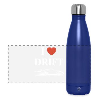 Design Voiture Drift Passion - Gourde isotherme panoramique 500 ml - bleu foncé  - Devant