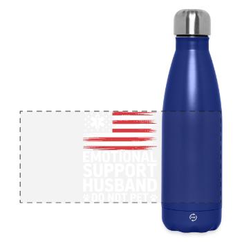 Emotional Support Husband - Panoramic Thermal Bottle 500 ml - dark blue  - Front