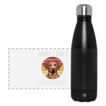 Rhodesian Ridgeback Entschuldigungsgrafik - Panorama Isolierflasche 500 ml - Schwarz - Vorne