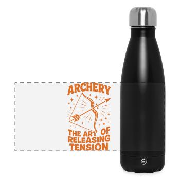 Funny Archery Archer Art - Panoramic Thermal Bottle 500 ml - black - Front