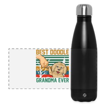 Meilleure grand-mère Doodle de tous les temps - Gourde isotherme panoramique 500 ml - noir - Devant