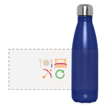 Eat Sleep Archery Repeat Funny Archer Bow - Panoramic Thermal Bottle 500 ml - dark blue  - Front