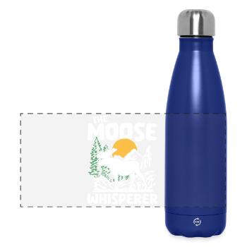 Moose Nature Silhouette Design - Panoramic Thermal Bottle 500 ml - dark blue  - Front