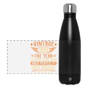 35th Birthday Vintage - Year 1990 - Panoramic Thermal Bottle 500 ml - black - Front