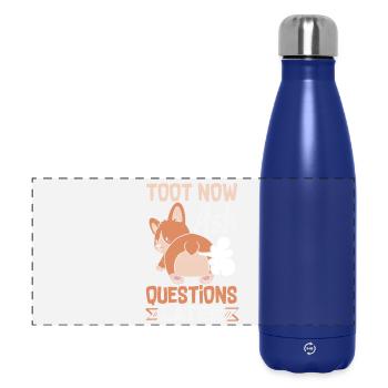 Public Fart Funny Inappropriate - Panoramic Thermal Bottle 500 ml - dark blue  - Front