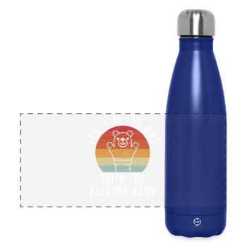 Puppenspiel Puppenspieler Marionette Puppen - Panorama Isolierflasche 500 ml - Dunkelblau  - Vorne