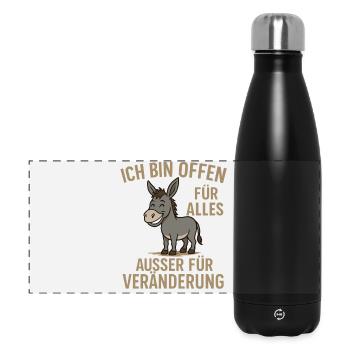 Message de motivation humoristique de l’âne - Gourde isotherme panoramique 500 ml - noir - Devant