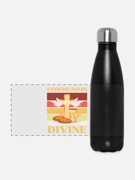 GÖTTLICHE KOMMUNION - ERSTKOMMUNION - Panorama Isolierflasche 500 ml - Schwarz