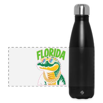 Florida Alligator - Panoramic Thermal Bottle 500 ml - black - Front