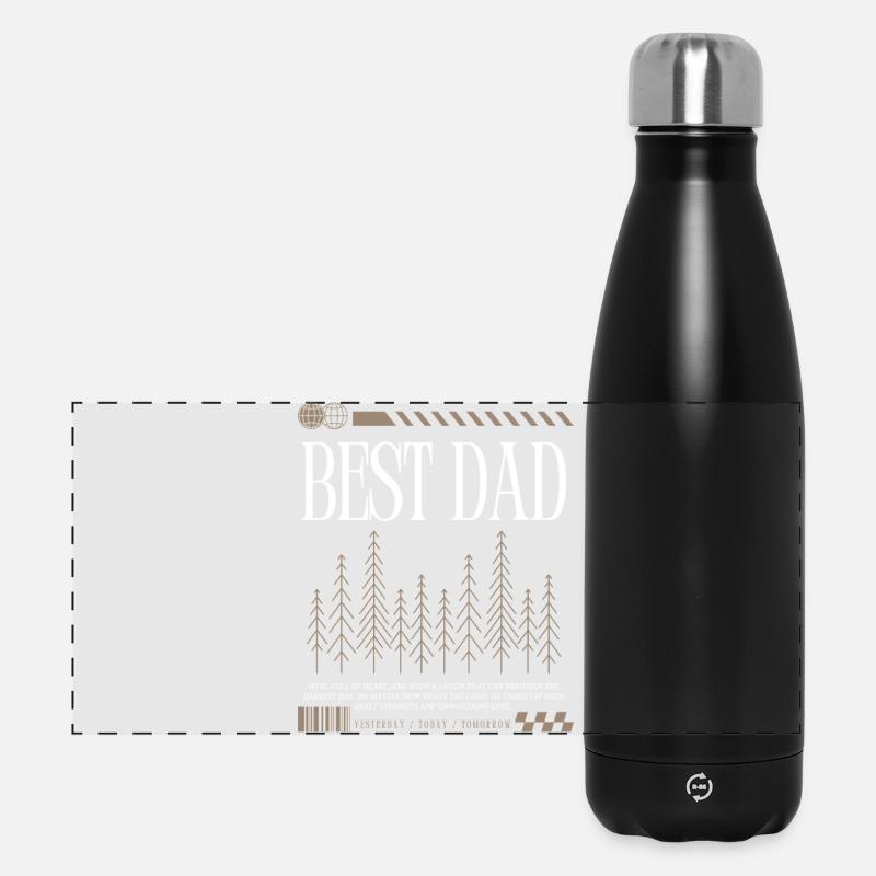 Best Dad - Panoramic Thermal Bottle 500 ml - black
