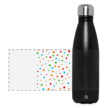 fleckig In Not Kinder Kinder fleckig gefleckte Punkte - Panorama Isolierflasche 500 ml - Schwarz - Vorne