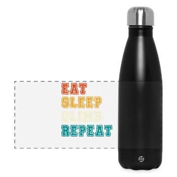 Eat Sleep Climb Repeat Design - Panorama Isolierflasche 500 ml - Schwarz - Vorne