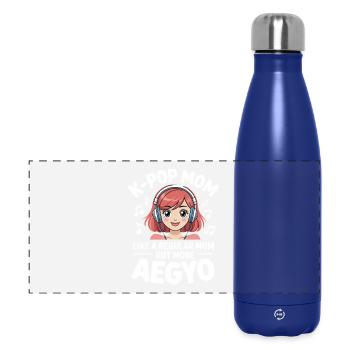 K-Pop Mom Funny Korea Music Aegyo - Panoramic Thermal Bottle 500 ml - dark blue  - Front