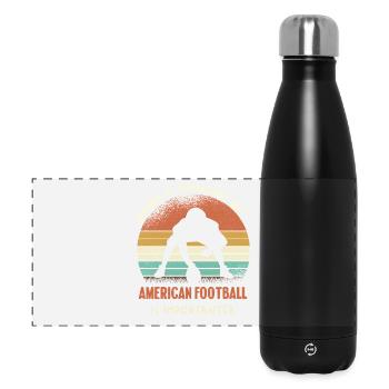 Contraste de football rétro - Gourde isotherme panoramique 500 ml - noir - Devant
