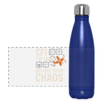 Fluglehrer Cfi Pilot Luftfahrtlehrer - Panorama Isolierflasche 500 ml - Dunkelblau  - Vorne