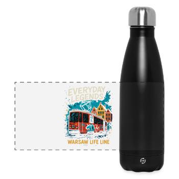 Everyday Legends Warsaw Tram Design - Panorama Isolierflasche 500 ml - Schwarz - Vorne