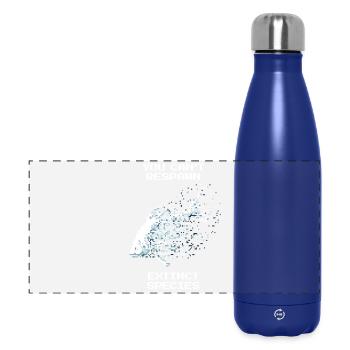Pas de réapparition pour les espèces disparues | Conservation des espèces - Gourde isotherme panoramique 500 ml - bleu foncé  - Devant