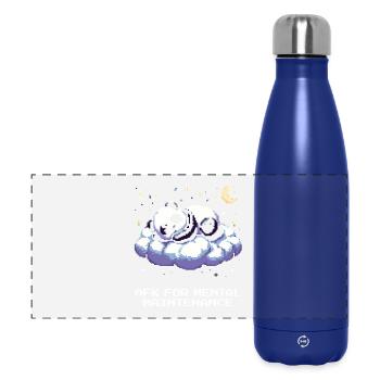 AFK pour le maintien mental | Prendre soin de soi, pause - Gourde isotherme panoramique 500 ml - bleu foncé  - Devant