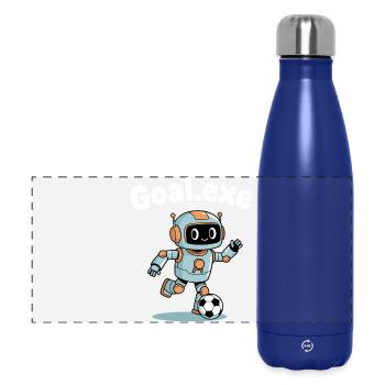 Goal.Exe Roboter Fußball - Panorama Isolierflasche 500 ml - Dunkelblau  - Vorne