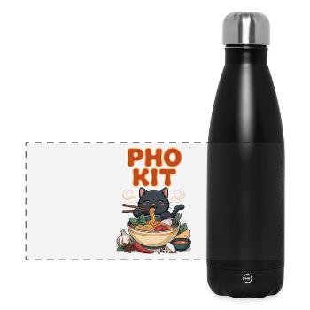 Pho Kit Noodle Bowl Foodie Asian - Panoramic Thermal Bottle 500 ml - black - Front