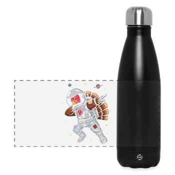Astronaut duck in space - Panoramic Thermal Bottle 500 ml - black - Front