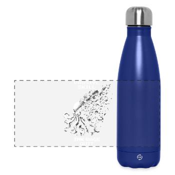Tinten-Ausraster | Passive Fähigkeit Oktopus Humor - Panorama Isolierflasche 500 ml - Dunkelblau  - Vorne