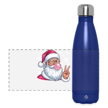 Gomme à mâcher du Père Noël - Gourde isotherme panoramique 500 ml - bleu foncé  - Devant