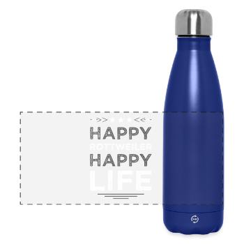 Rottweiler Lebensfreude Design - Panorama Isolierflasche 500 ml - Dunkelblau  - Vorne