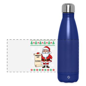 Liste des Vilains Le Patriarcat - Gourde isotherme panoramique 500 ml - bleu foncé  - Devant