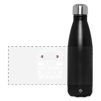 Badminton - Gourde isotherme panoramique 500 ml - noir - Devant