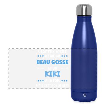 Beau gosse et Kiki: Humor français - Panorama Isolierflasche 500 ml - Dunkelblau  - Vorne