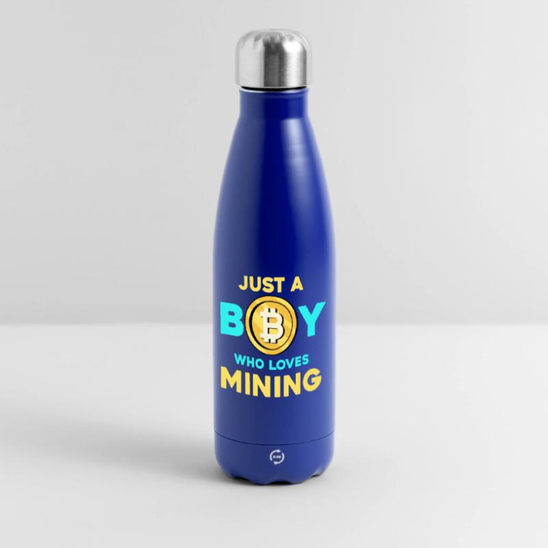 Krypto Mining Junge – Bitcoin Leidenschaft Panorama Isolierflasche 500 ml