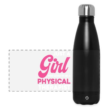 Mädchen liebt Physiotherapie - Panorama Isolierflasche 500 ml - Schwarz - Vorne