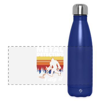 Dirt Fishing Big Foot - Panoramic Thermal Bottle 500 ml - dark blue  - Front