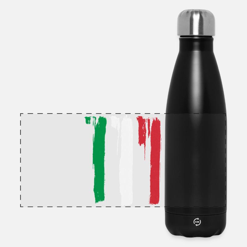 Italy Flag - Panoramic Thermal Bottle 500 ml - black